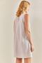 Women's Beige Backless Linen Dress 40701027 - 5
