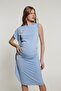Bella Blue Maternity Dress - 3