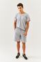 Gray 100% Cotton Lace-Up Pocket Short Men's Shorts - 2