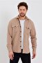 Men's Mink Double Pocket Flap Slim Fit Lumberjack Shirt-odg001r9503s