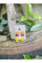 Children's earrings with yellow duck clip with heart - EARRING WITHOUT HOLE - 2