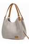 Myra Women's Milk Brown PU Leather Daily Shoulder Bag Soft Tote Hand Bag
