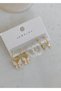 Butterfly mother-of-pearl cream earrings set of 3