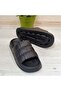 406 Black Lightweight Comfortable Daily Pool Beach Women's Slippers - 7