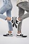 Unisex Orthopedic Sneaker Sports Shoes White Black - 2