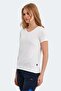 Pericas Women's V-Neck Ecru T-Shirt - 5