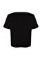Siyah V Yaka Basic %100 Pamuk Örme T-Shirt TBBSS22BF0028 - 8