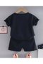 Kids Basketball Basket Printed Children's T-Shirt Shorts Set - 2