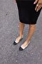 SASHA WOMEN'S SILVER BLACK GARNISH SHOES - 6