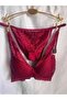 Lace Burgundy Color Unpadded Covered Bra Set