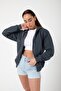 Women's Zippered Hooded Plain Cardigan - Minimalism and Quality Together - 3