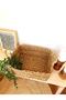 Rectangular Medium Size Multi-Purpose Organizer/Organizer/Organizer/Basket with Wicker Handles - 3