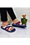2834-2888 Navy Blue Massage Sole Daily Pool Beach Men's Slippers - 2
