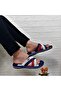 2834-2888 Navy Blue Massage Sole Daily Pool Beach Men's Slippers - 3