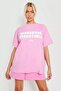 Pink Oversize Wardrobe T-shirt - Oversize Printed WARDROBE
