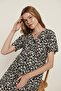 ROSS V-Neck Short Sleeve Black Maternity Dress with Breastfeeding Features