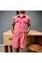 Girl's Jumpsuit with Shorts/Buttoned Pocket Detailed/Short Jumpsuit - 2