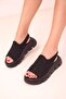 Women's Black Sandals 18258 - 3