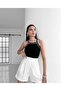 Women's Halter Collar Strap Stripe Detailed Thin Seasonal Knitwear Blouse Kn1000