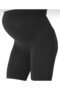 Black Seamless seamless comfortable fabric sports and daily use 1/4 above knee pregnant leggings - 3