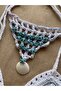 Serena Special Design Shiny Crochet Set with Skirt Top Necklace - 3