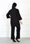 Women's Black Wrapped Waist Full Elastic Large Size Trousers - 2