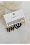 Black mother-of-pearl butterfly women's earrings set of 3