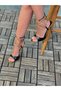 Leto Chain Chain Black Gold 10 cm Women's Classic Heeled Shoes - 2