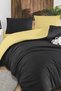 160X200 Elastic Sheet Solid Color Duvet Cover Set Double Yellowblack