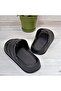 406 Black Lightweight Comfortable Daily Pool Beach Women's Slippers - 8