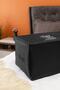 Medium Size Black Storage Bag with Print Detail 63 X 40 X 34 Cm - 2