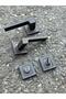 SOFUOĞLU LUX ANKA SQUARE BADGE ( BATHROOM - WC ) TYPE HANDLE (MATTE ANTHRACITE) DOOR HANDLE ALUMINUM / STEEL - 6