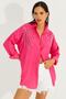 Women's Fuchsia Sequined Shirt FRA310 - 4