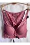 Lace Pink Color Unpadded Covered Bra Set