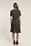 CHARLOTTE Button-Necked and Ruffled A-Line Skirt Black Maternity Dress - 5