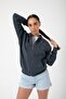 Women's Zippered Hooded Plain Cardigan - Minimalism and Quality Together - 4