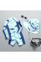 Upf50+ Sea Lifesaw Boy's Swimsuit with Cap - 2