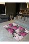 Hydrangea Flower Patterned Multicolored Woven Base Digital Printed Carpet Mira 1397 - 2