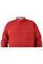 Men's Large Size Lycra Linen High Collar Pocket Shirt 11308 TILE - 3