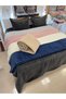Merino Modern Line 3 Piece Blanket and Bedspread Set Mocha Beige Double8696474231357 - 4