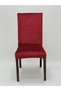 Red Width Lycra Elastic Velvet Fabric 6-Piece Chair Cover - 6