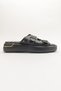 Women's Skin Genuine Leather Buckle Slippers 6224 - 2