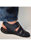 Genuine Leather Anatomical Sole Closed Toe Black Color Sandals - 3