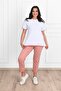 Women's Large Size Back Detailed Tracksuit Set 3804-23