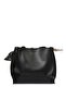 Crocos Black Scarf Chain Accessory Soft Leather 3 Compartment Stylish and Elegant Handbag and Shoulder Bag - 5