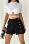 Women's New Season Button Detailed Front Pocket Shorts Skirt - 2