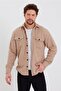Men's Mink Double Pocket Flap Slim Fit Lumberjack Shirt-odg001r9503s - 4