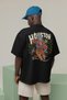 Houston Rockets Retro Oversize Printed Cotton Crew Neck Short Sleeve T-shirt - 3
