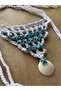Serena Special Design Shiny Crochet Set with Skirt Top Necklace - 5