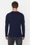 Siyah-Beyaz-Lacivert Regular/Normal Kesim Uzun Kollu 3'lü Basic Paket T-Shirt TMNAW21TS0197 - 8